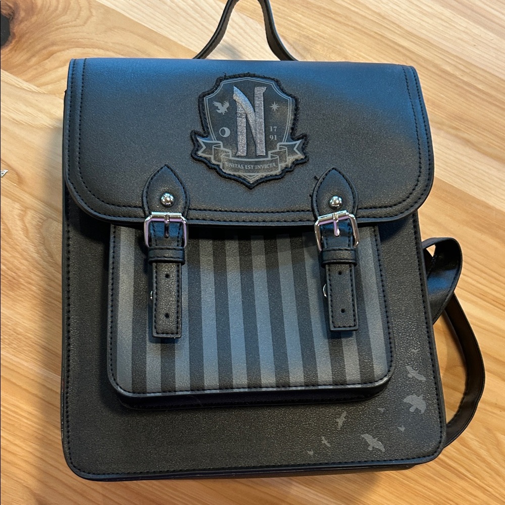 Black Striped Nevermore Backpack